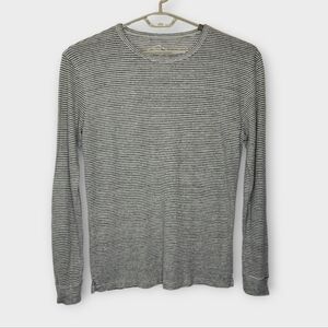 Alex Crane Long Sleeve Linen Sun Tee S Lines Striped